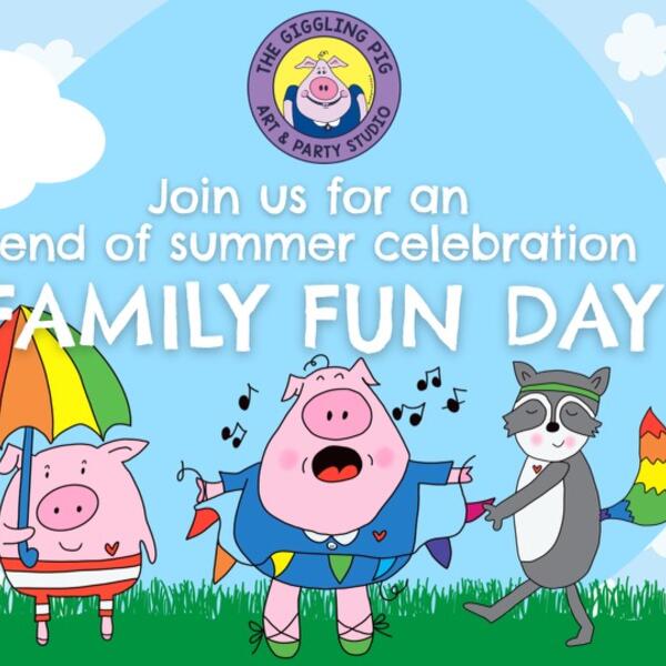 Family fun day step by step painting
