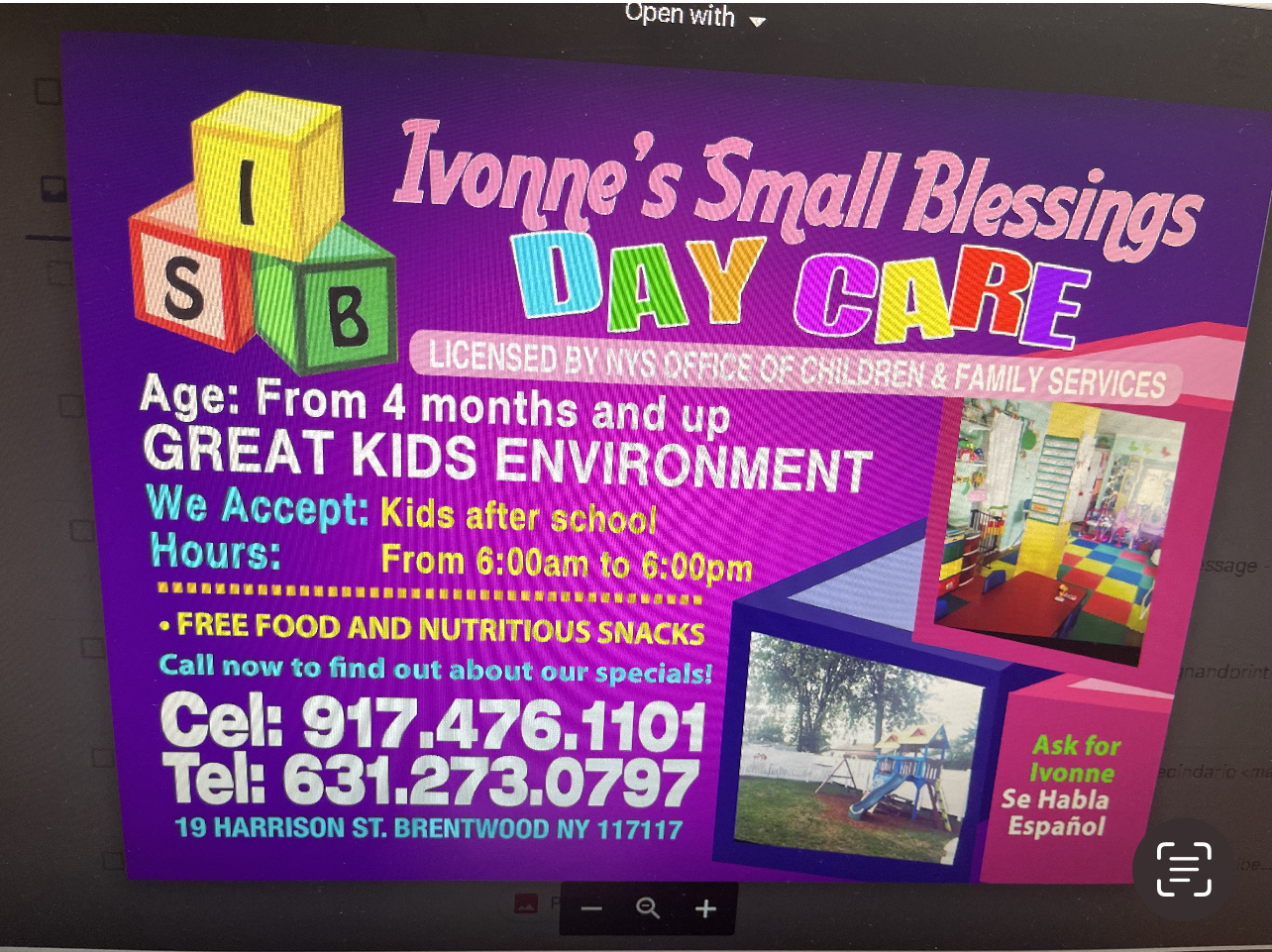 Ivonne's Small Blessings Daycare, Inc.'s Photo